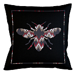 Подушка декоративная пчела цветной орнамент Ikat Pattern варинант исполнения - 1 | Loft Concept в Перми