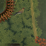 Обои ручная роспись Malwa Original colourway on Olive tobacco варинант исполнения - 3 | Loft Concept в Перми