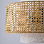 Подвесной светильник с декоративным поясом из плетеного бамбука Biuloggicu варинант исполнения - 7 | Loft Concept в Перми