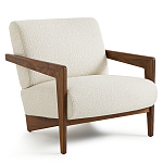 Кресло Avalon White Boucle из массива ореха варинант исполнения - 1 | Loft Concept в Перми