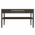 Дизайнерская Консоль с полкой и ящиком Primo Темный орех варинант исполнения - 8 | Loft Concept в Перми