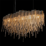 Люстра подвесная с металлическими цепочками и изогнутыми металлическими дугами 72 см Atlantis Chain варинант исполнения - 8 | Loft Concept в Перми