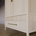 Шкаф платяной Primo с выдвижными ящиками шпон Черный дуб варинант исполнения - 5 | Loft Concept в Перми