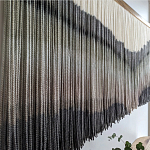 Пейзаж из нитей Макраме Wall decor Black and White Landscape варинант исполнения - 2 | Loft Concept в Перми