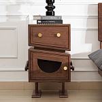 Тумбочка прикроватная с ящиком и дверцей Робот Robot Desk варинант исполнения - 1 | Loft Concept в Перми