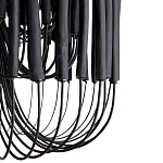 Люстра черная с несколькими ярусами деревянных палочек Bright Wooden Chandelier варинант исполнения - 6 | Loft Concept в Перми