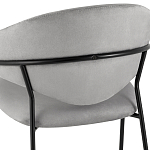 Серый стул с обивкой из искусственной замши Alexis варинант исполнения - 7 | Loft Concept в Перми