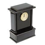 Часы настольные черные из натурального камня Обсидиан Stone Clock варинант исполнения - 2 | Loft Concept в Перми