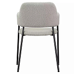 Стул мягкий с подлокотниками Chair Gray Upholstery Boucle варинант исполнения - 4 | Loft Concept в Перми