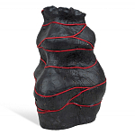 Ваза с красным кожаным жгутом "Красной нитью" варинант исполнения - 1 | Loft Concept в Перми