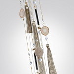 Люстра подвесная с 8-ю шарообразными плафонами из белого стекла с подвесками из камня и кисточками Agatelle варинант исполнения - 7 | Loft Concept в Перми