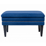 Мягкая банкетка на черных ножках с зоной для хранения Casket Blue варинант исполнения - 1 | Loft Concept в Перми