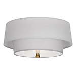 Потолочный светильник круглый серый с тканевым абажуром Ground Gray варинант исполнения - 1 | Loft Concept в Перми