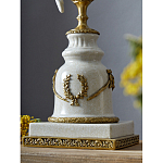 Подсвечник белый Попугай из фарфора с бронзовыми элементами Eden Garden варинант исполнения - 5 | Loft Concept в Перми