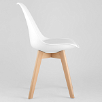 Стул с основой из пластика и мягким сиденьем Arvika White варинант исполнения - 3 | Loft Concept в Перми