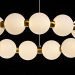 Люстра круглая с матовыми белыми шарами PEARLS Suspension варинант исполнения - 5 | Loft Concept в Перми