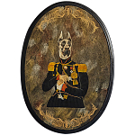 Картина в овальной раме Chinoiserie Great Dane Dog Portrait варинант исполнения - 1 | Loft Concept в Перми