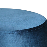 Пуф синий велюр на золотом металлическом основании Golden Belt варинант исполнения - 2 | Loft Concept в Перми