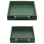 Комплект из двух прямоугольных подносов зеленого цвета Serpent варинант исполнения - 3 | Loft Concept в Перми