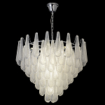Люстра с подвесками из рифленного стекла в форме капель Textured Glass Chandelier варинант исполнения - 7 | Loft Concept в Перми