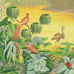 Обои ручная роспись Le Brésil Special Colourway варинант исполнения - 1 | Loft Concept в Перми