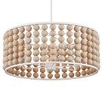 Люстра в форме цилиндра с вставками из деревянных бусин Wooden Beads варинант исполнения - 2 | Loft Concept в Перми