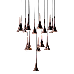 Люстра светодиодная с акриловыми конусообразными плафономи розовое золото Astra 60   варинант исполнения - 1 | Loft Concept в Перми