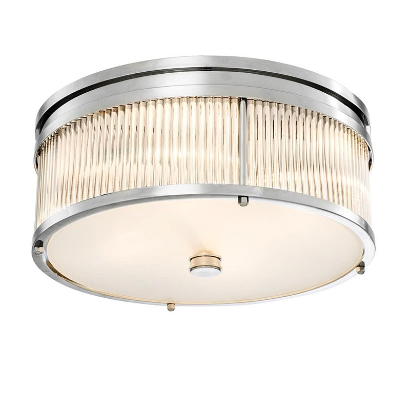 Потолочный светильник Ceiling Lamp Stamford Nickel Никель Прозрачное Стекло в Перми | Loft Concept 