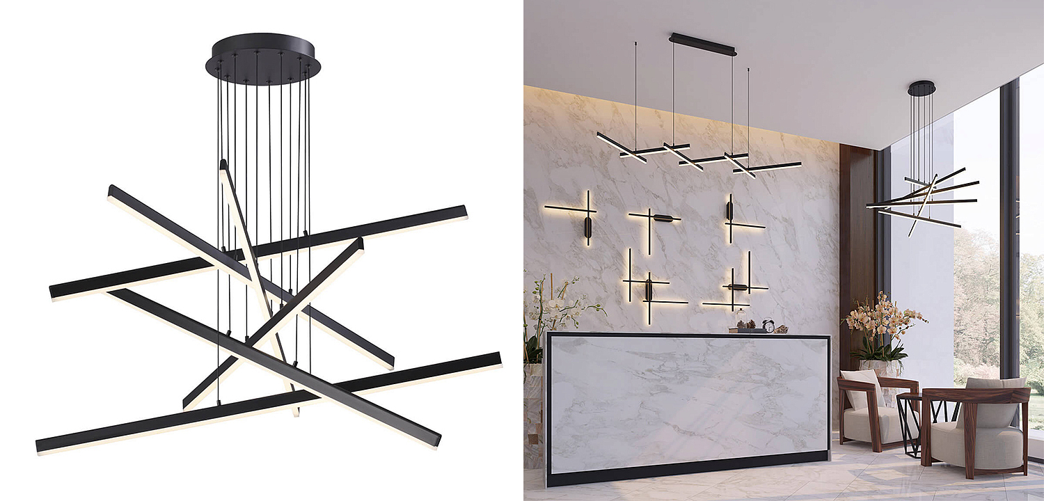 Люстра Rolf Six Black Lines Chandelier Люстра Rolf Six Black Lines Chandelier - Loft-Concept в Перми