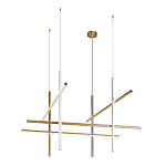 Люстра с 8-ю пересекающимися цилиндрическими плафонами на тонких тросах Trumpet tube варинант исполнения - 6 | Loft Concept в Перми