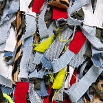 Ковер прямоугольный разноцветный из джинсовой одежды Zero Waste варинант исполнения - 3 | Loft Concept в Перми