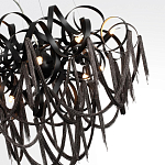 Люстра подвесная с объемной композицией из скрученных лент и металлических цепочек Atlantis Chain варинант исполнения - 5 | Loft Concept в Перми