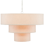 Люстра круглая трехъярусная с тканевыми абажурами Light Soft Glow варинант исполнения - 1 | Loft Concept в Перми