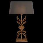 Настольная лампа на ажурном чугунном основании с серым абажуром Openwork Lamp варинант исполнения - 2 | Loft Concept в Перми