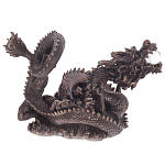 Декоративная статуэтка Дракон Fuzanglong Dragon Dark Bronze Statuette варинант исполнения - 1 | Loft Concept в Перми
