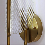 Бра с изогнутым рельефным плафоном Textured Glass варинант исполнения - 4 | Loft Concept в Перми