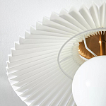 Потолочный светильник с белым плиссированным абажуром Headquarters варинант исполнения - 4 | Loft Concept в Перми