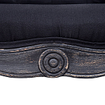 Кресло низкое в стиле прованс Черный Лен Louis French Armchair  варинант исполнения - 5 | Loft Concept в Перми