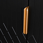 Комод черный округлой формы с рельефным фасадом Black Cut варинант исполнения - 3 | Loft Concept в Перми