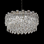 Круглая люстра с хрустальными подвесками на серебряном каркасе Gorgeous Crystal Light варинант исполнения - 5 | Loft Concept в Перми