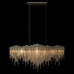 Люстра подвесная с металлическими дугами и длинными цепочками 115 см Atlantis Chain варинант исполнения - 12 | Loft Concept в Перми