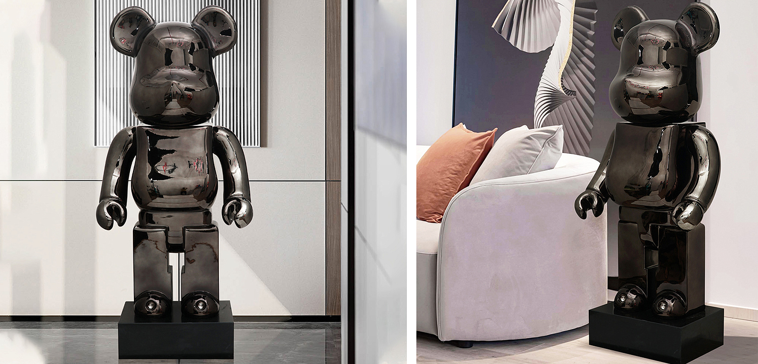 Статуэтка Bearbrick Black on stand Статуэтка Bearbrick Black on stand - Loft-Concept в Перми