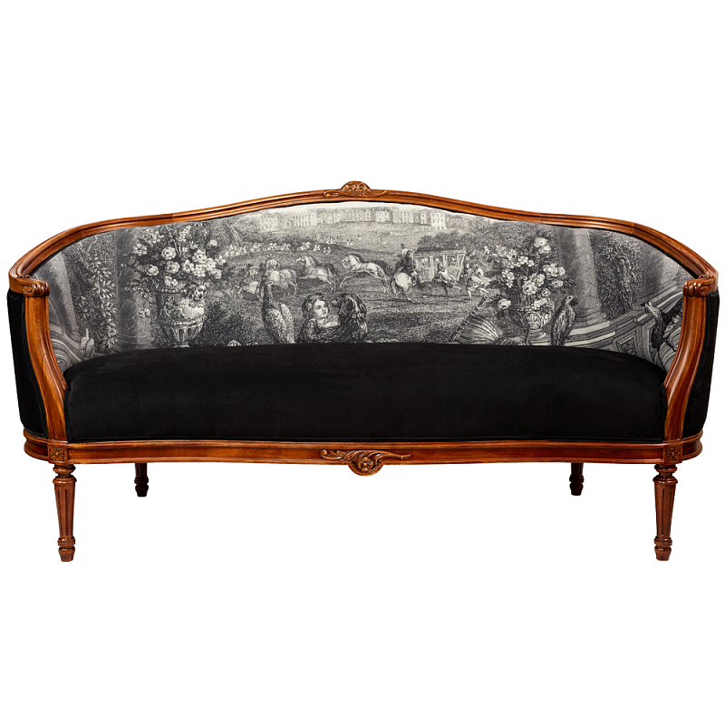 Диван Black and White Versailles Sofa Черно-белый Коричневый Диван Black and White Versailles Sofa Черно-белый Коричневый в Перми | Loft Concept