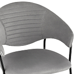 Серый стул с обивкой из искусственной замши Alexis варинант исполнения - 6 | Loft Concept в Перми