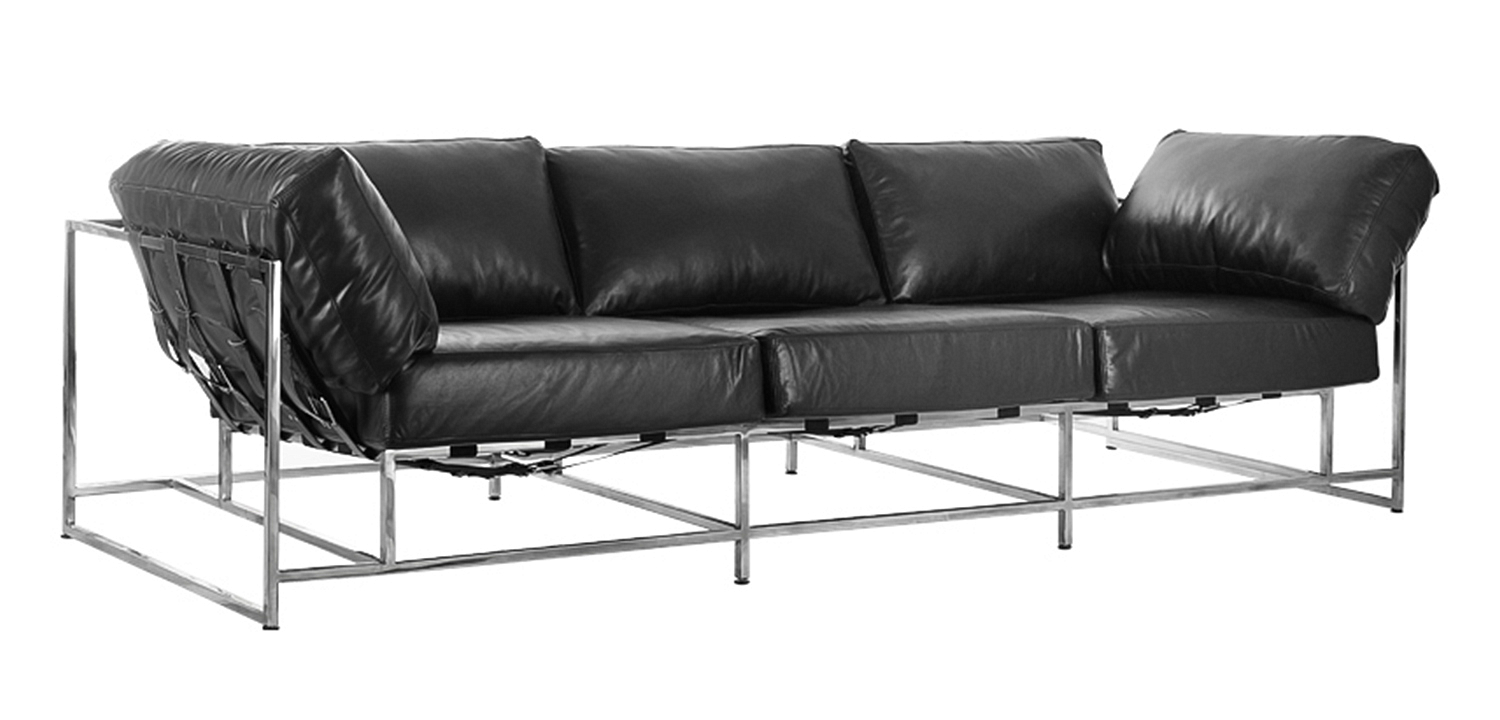 Диван Black Calfskin Sofa Диван Black Calfskin Sofa - Loft-Concept в Перми