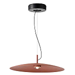 Подвесной светильник круглой формы с коричневым металлическим абажуром Halo Drift варинант исполнения - 1 | Loft Concept в Перми
