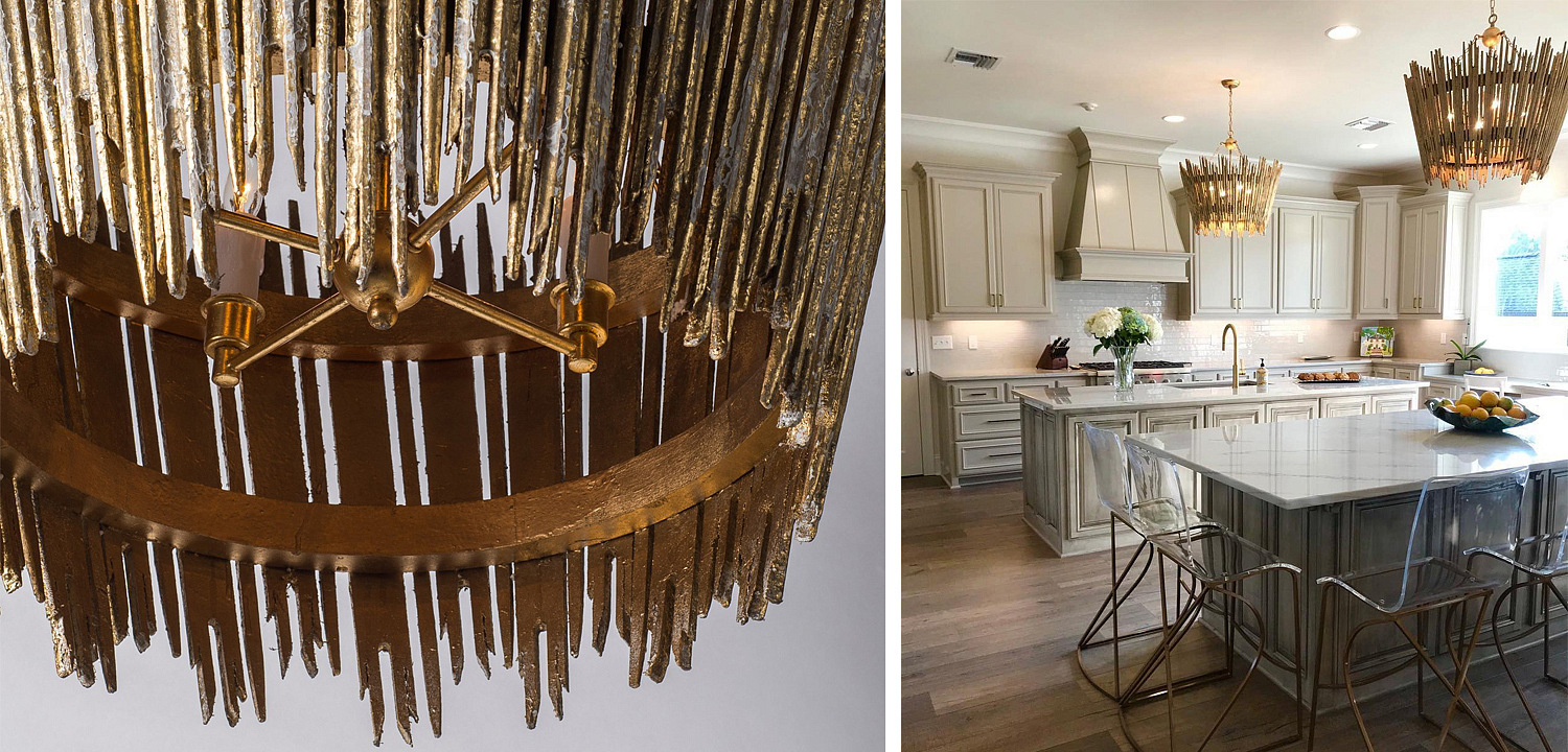 Люстра Ragna Golden Wooden Rods Chandelier Люстра Ragna Golden Wooden Rods Chandelier - Loft-Concept в Перми