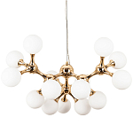 Люстра с плафонами из стеклянных шаров Pearls Suspension Gold Chandelier варинант исполнения - 1 | Loft Concept в Перми