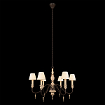 Люстра на металлическом основании с 6-ю белыми тканевыми абажурами Terrain варинант исполнения - 3 | Loft Concept в Перми