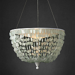 Люстра круглая с каскадом из декоративных элементов Sea Glass варинант исполнения - 4 | Loft Concept в Перми